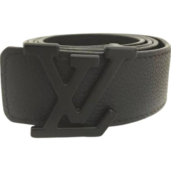 622379AR (S6) Louis Vuitton Belt Black Aerogram Leather - Picture 3 of 9